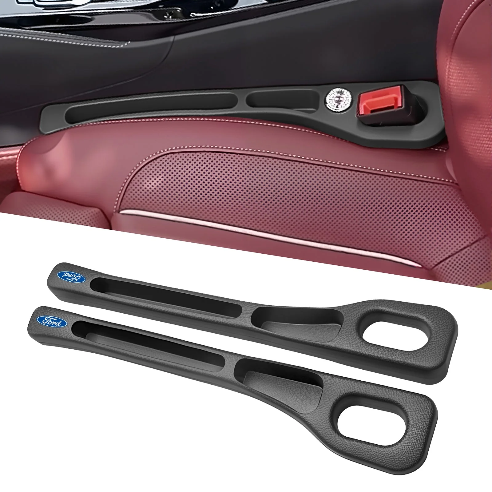 Eptchn Car Seats Gap Filler Dual with Belt Slot - Image 21