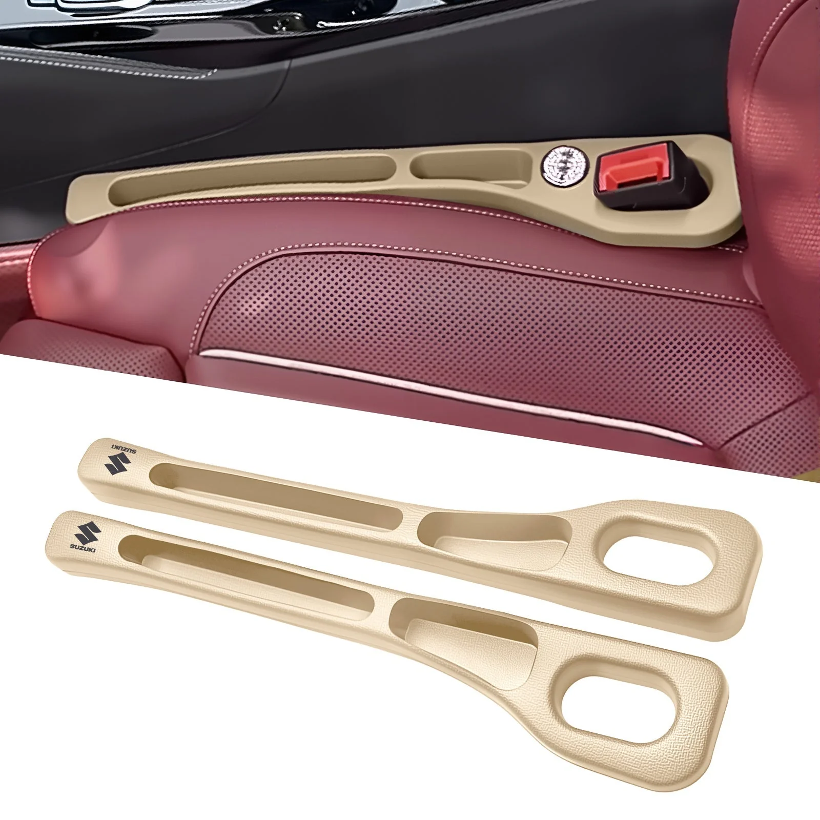 Eptchn Car Seats Gap Filler Dual with Belt Slot - Image 62