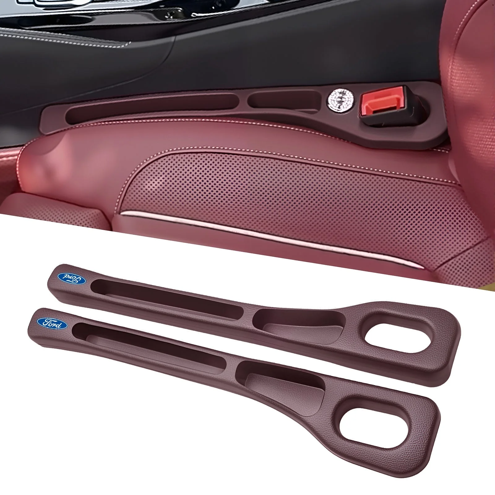 Eptchn Car Seats Gap Filler Dual with Belt Slot - Image 82