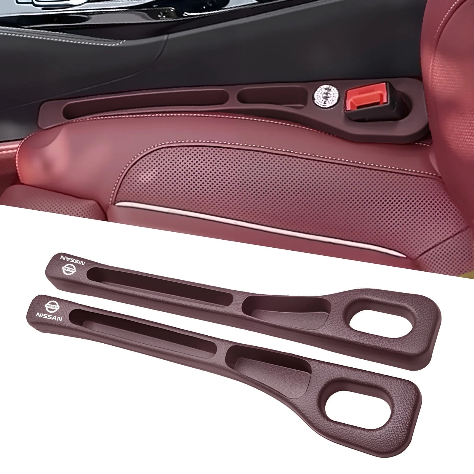 Eptchn Car Seats Gap Filler Dual with Belt Slot - Image 84