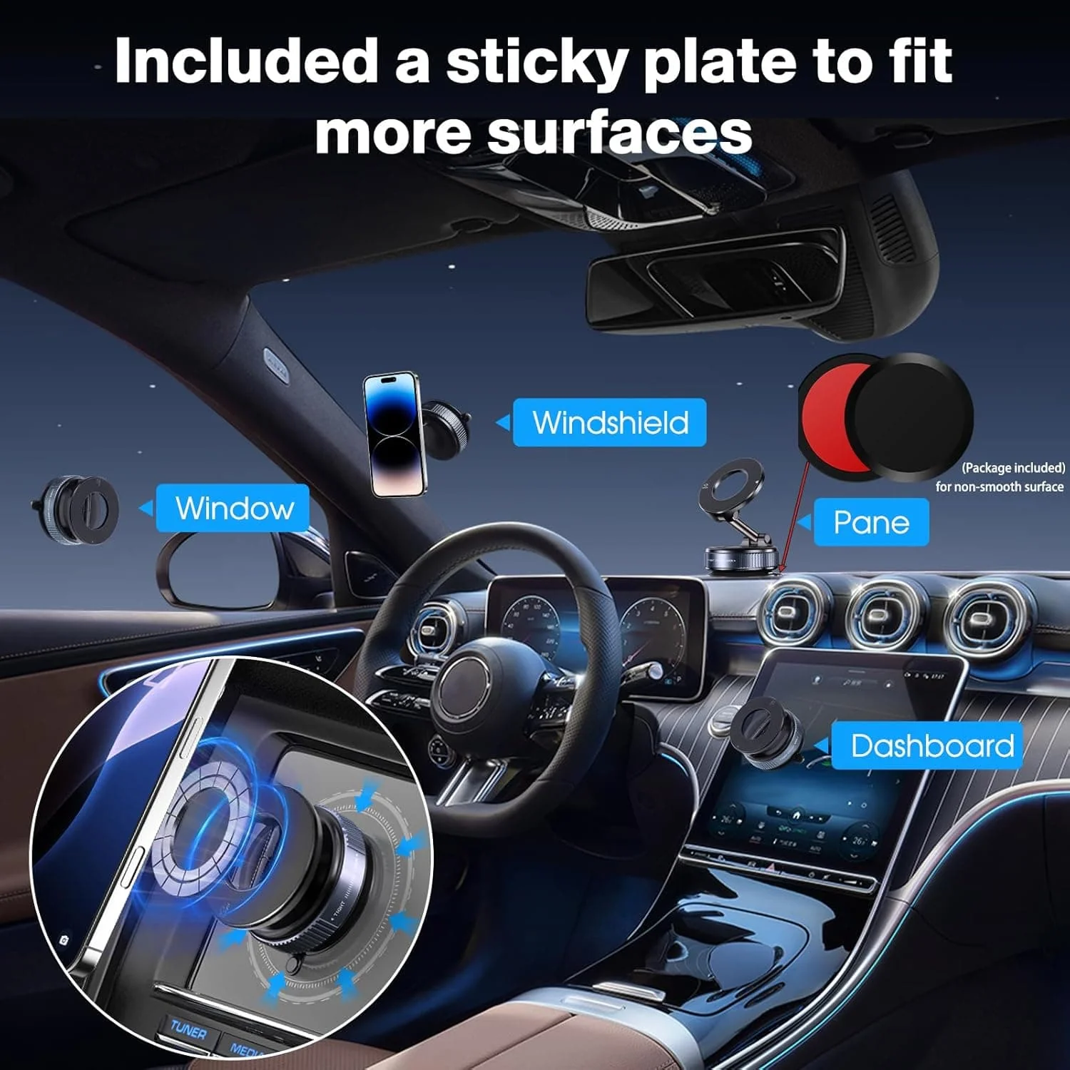 Woyuosn Vacuum Magnetic Phone Holders for Car - Image 7