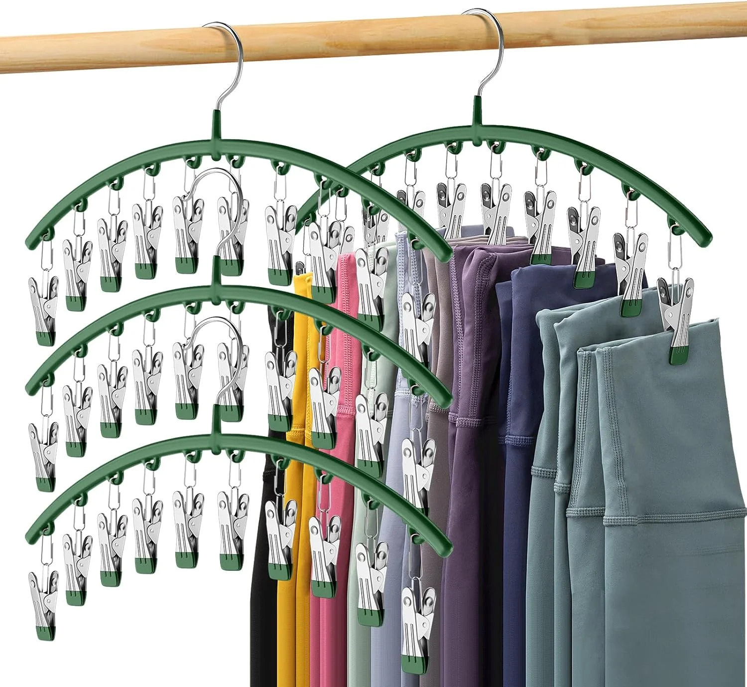 Multi-Clip Vertical Pants Hanger - Image 10