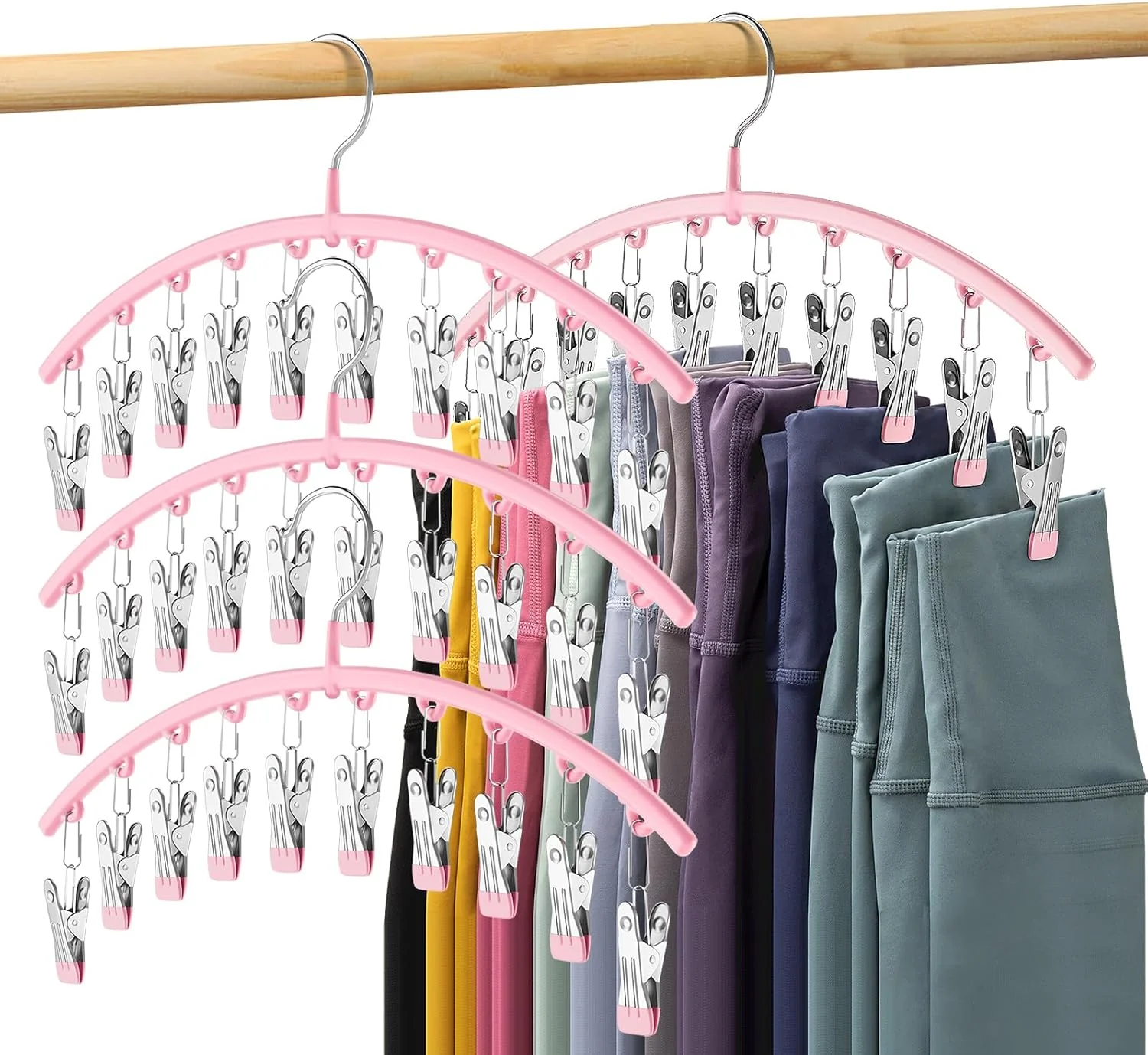 Multi-Clip Vertical Pants Hanger - Image 12