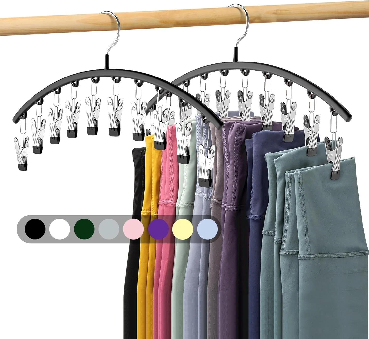 Multi-Clip Vertical Pants Hanger - Image 7