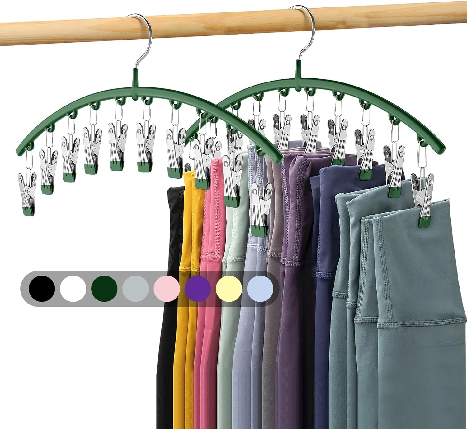 Multi-Clip Vertical Pants Hanger - Image 9