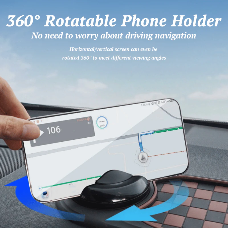 Woyuosn Multifunction Car Mat with Phone Holder Hidden Number Plate - Image 4