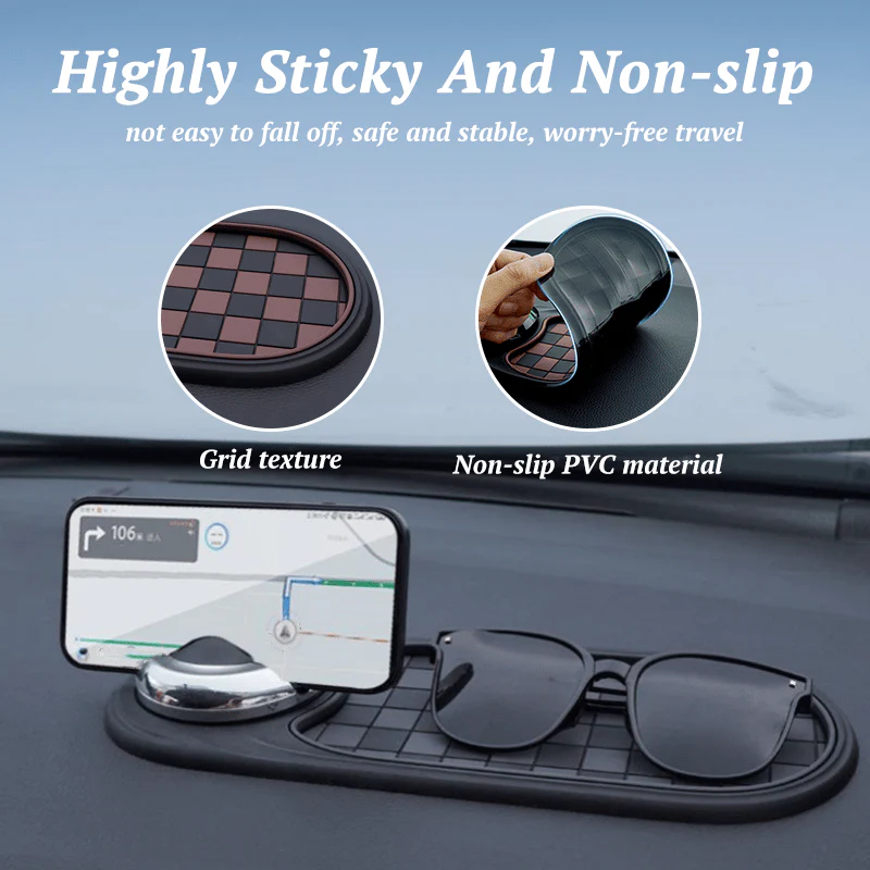 Woyuosn Multifunction Car Mat with Phone Holder Hidden Number Plate - Image 5