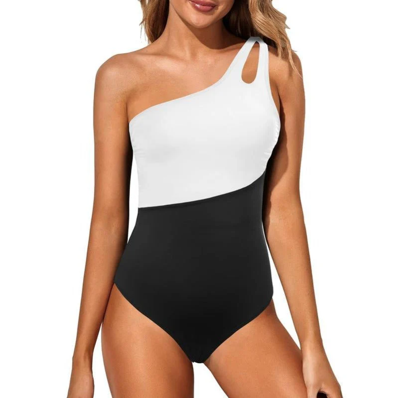 One-Shoulder Tummy Control One-Piece Swimsuit - Image 6