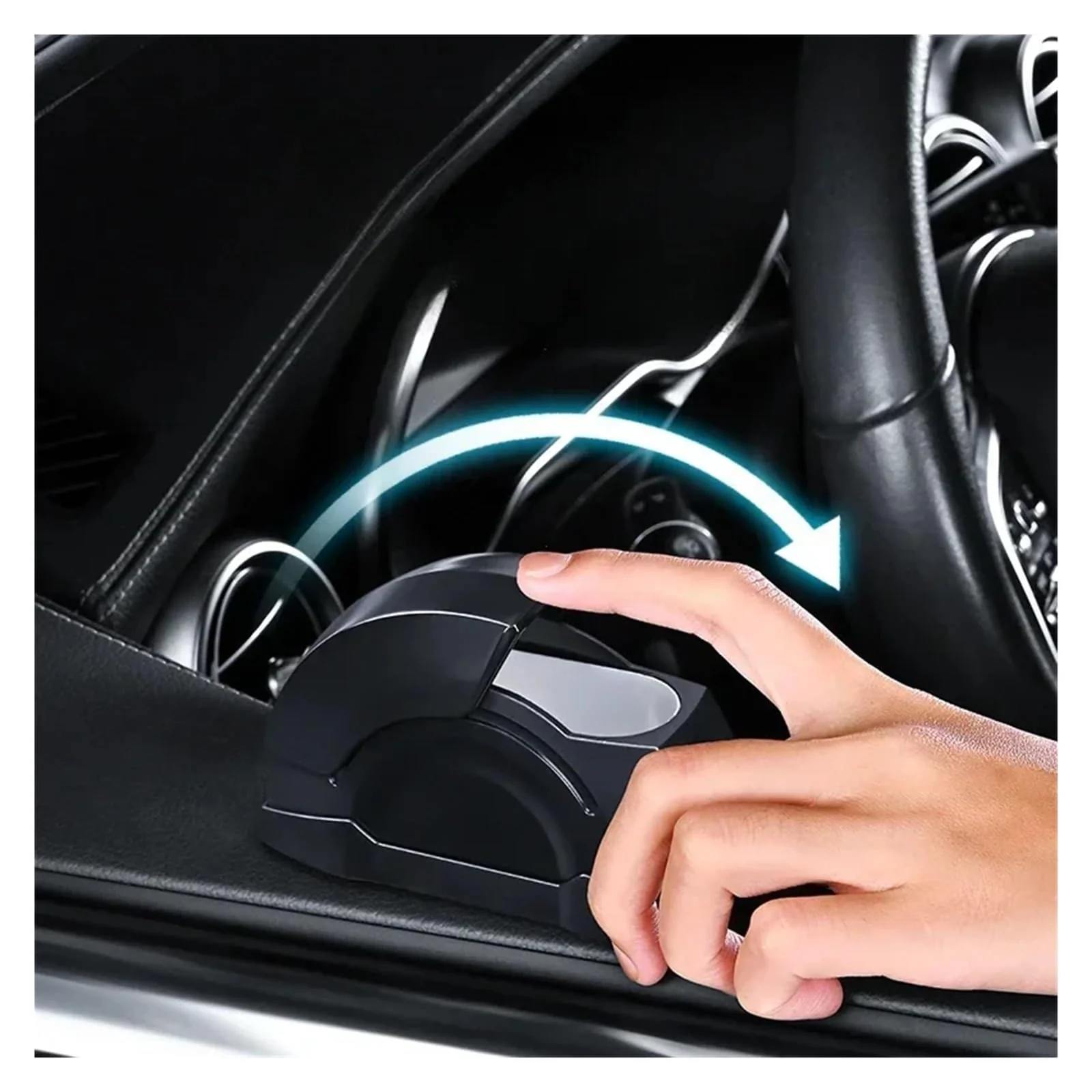 Slide-Lid Car Ashtray — Compact, Odor-Sealing & LED-Lit - Image 3