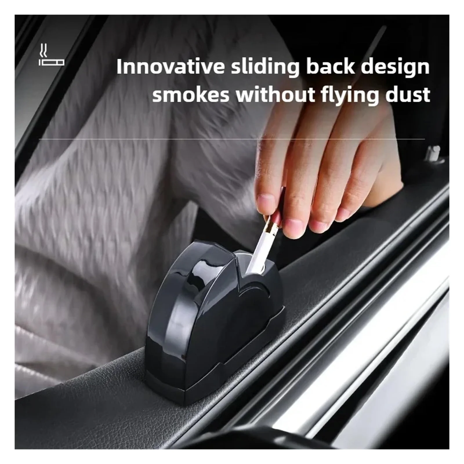 Slide-Lid Car Ashtray — Compact, Odor-Sealing & LED-Lit - Image 6